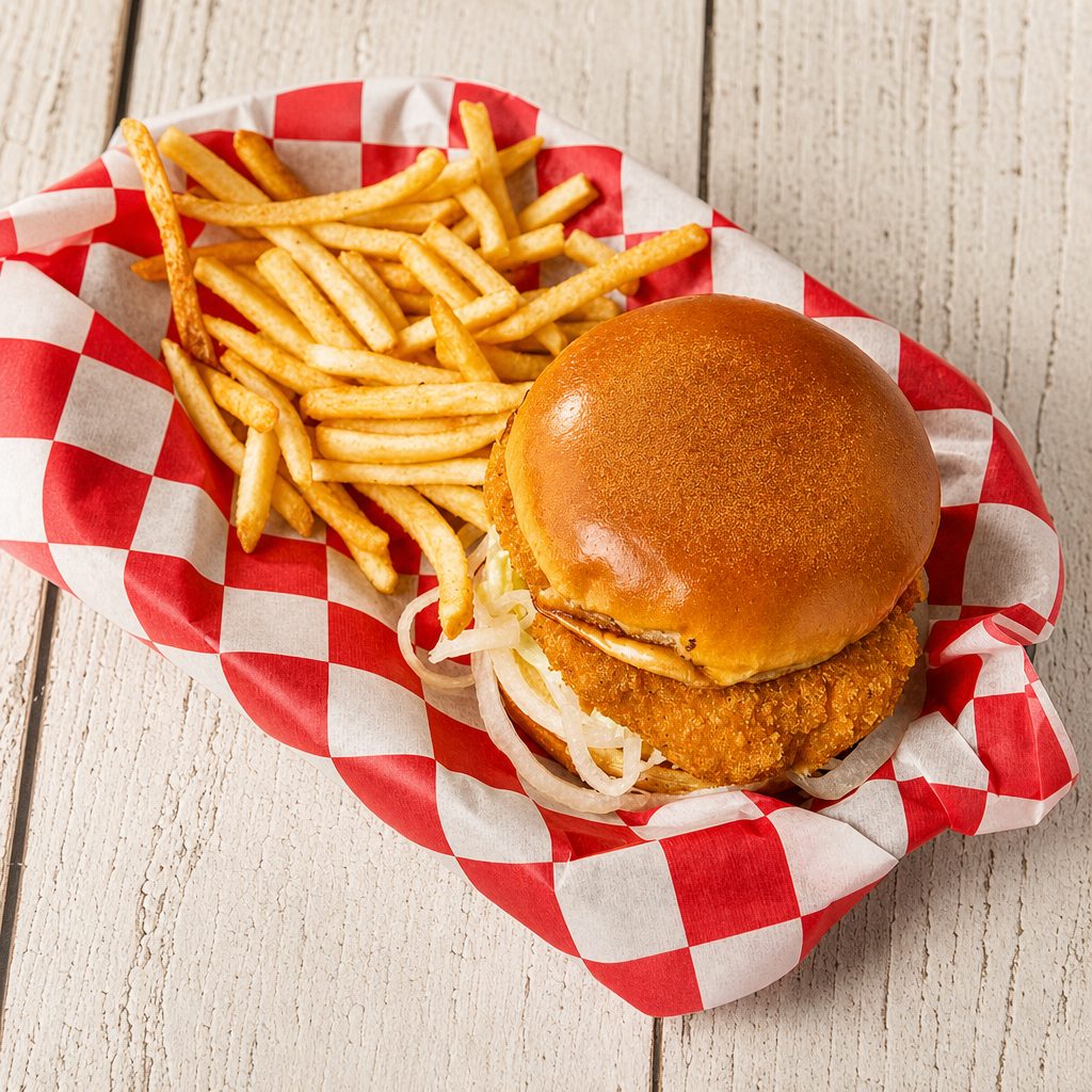 BBQ Chicken Smash Sandwich.